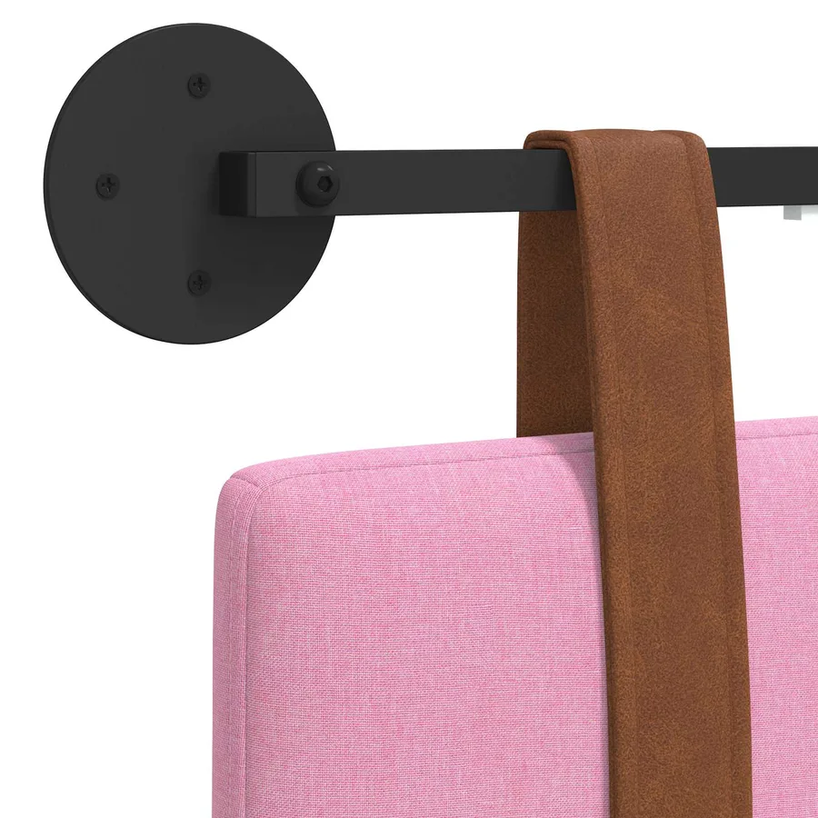 Tête de lit suspendue Avec lumière LED Rose PU antique - 8