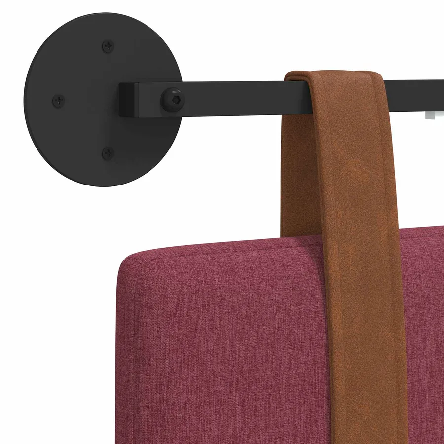 Tête de lit suspendue Avec lumière LED Bordeaux PU antique - 10