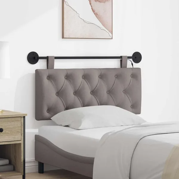 Tête de lit suspendue Avec lumière LED Taupe Tissu