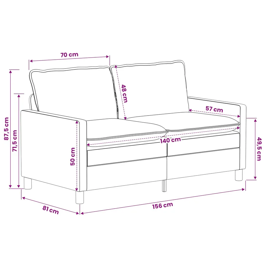 Ensemble de Canapés 2 pcs Vert Polyester - 9