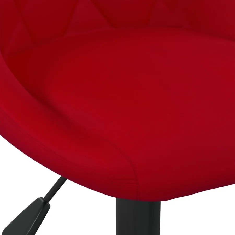 Tabourets de bar lot de 2 rouge bordeaux velours - 8
