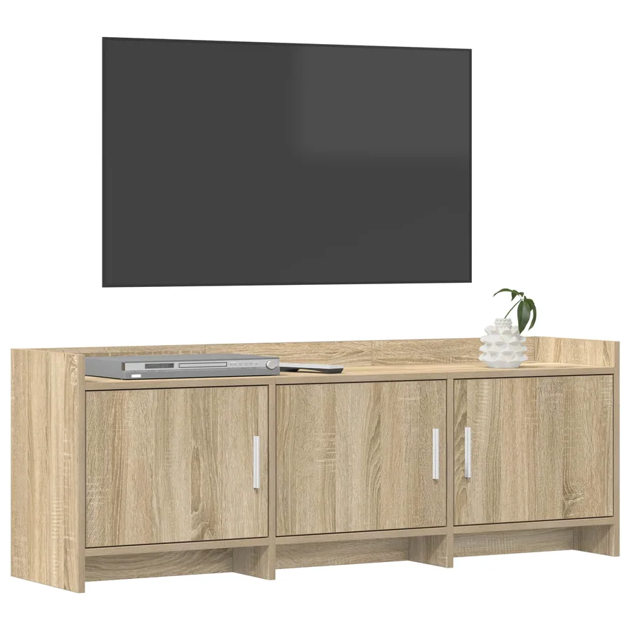 Meuble TV 130 x 33 x 47 cm Chêne Sonoma Bois d'ingénierie - 2