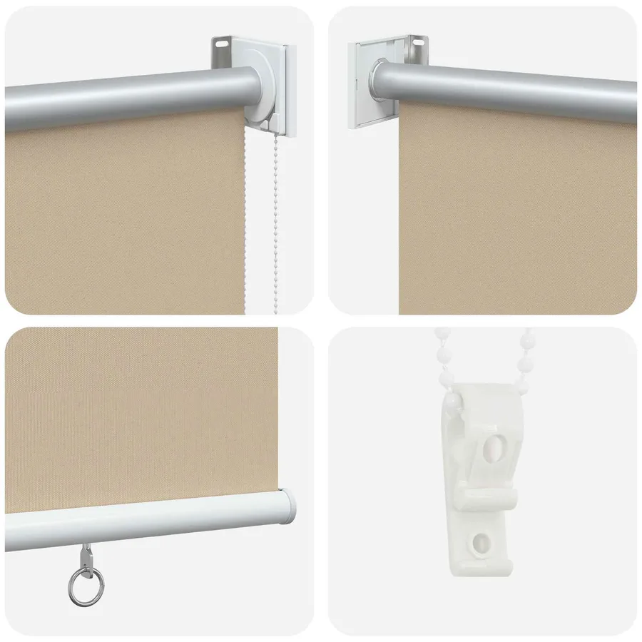 Store roulant extérieur protection UV Beige 85 x 140 cm (L x H) - 5