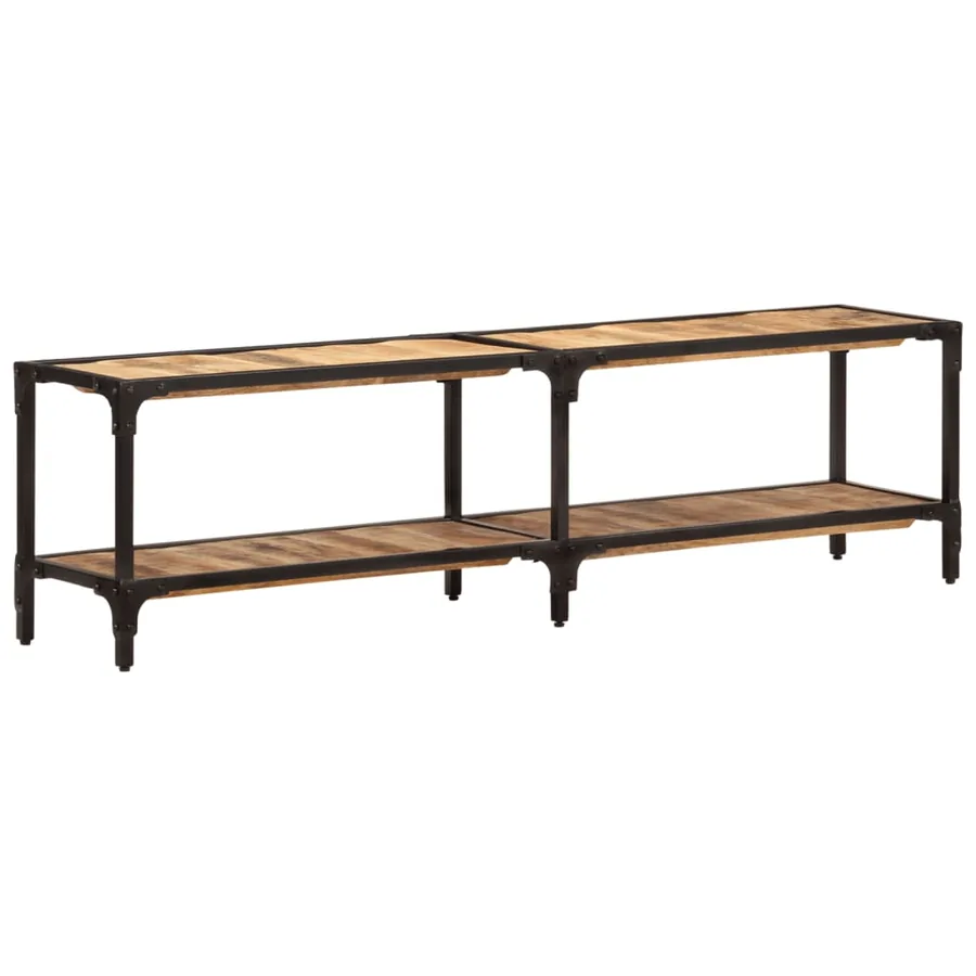 Meuble TV 150x30x41 cm bois massif de manguier - 10