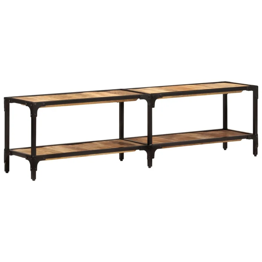 Meuble TV 150x30x41 cm bois massif de manguier - 11