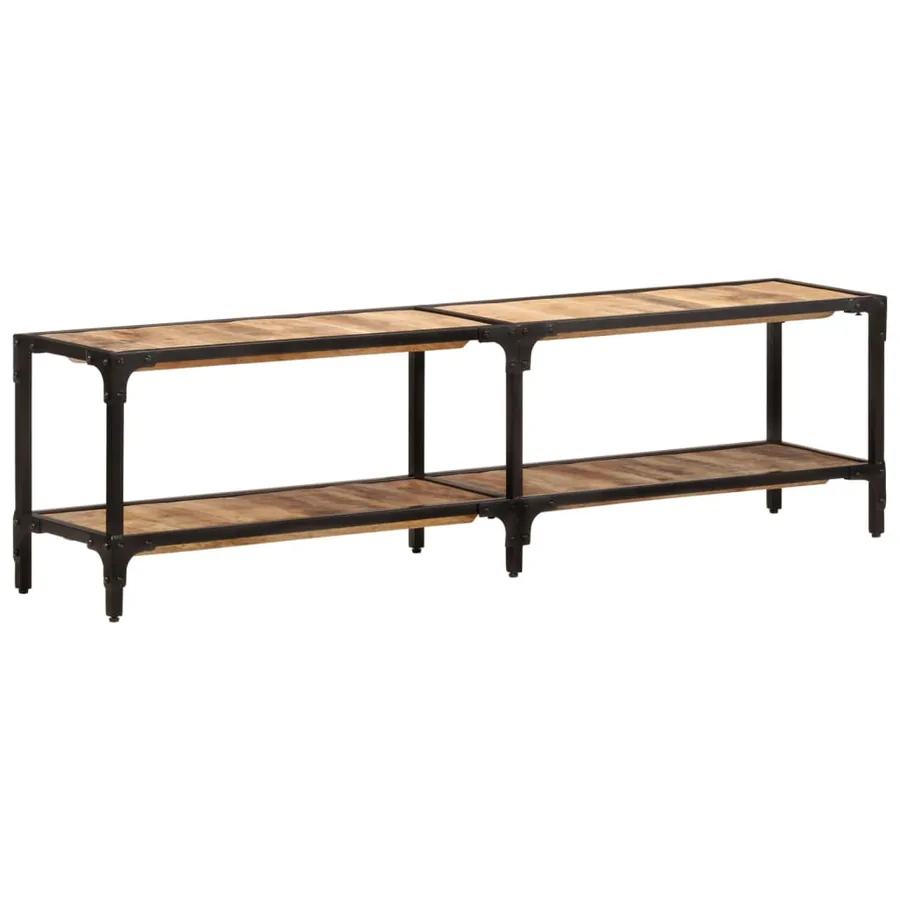 Meuble TV 150x30x41 cm bois massif de manguier - 9