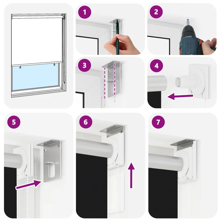 Store roulant extérieur protection UV Noir 145 x 140 cm (L x H) - 8