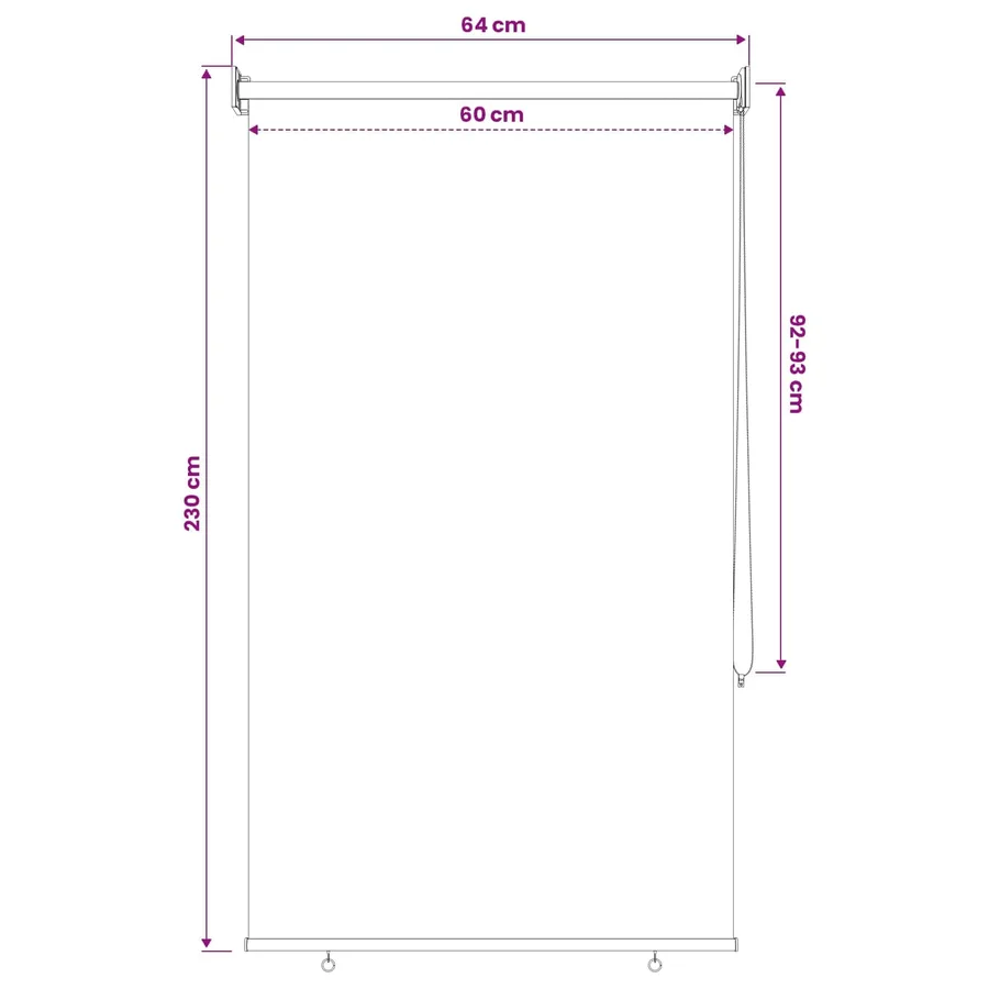 Store roulant extérieur protection UV Anthracite Polyester - 12