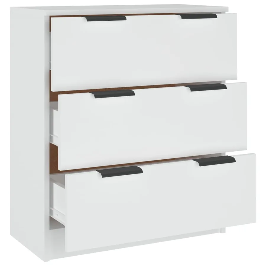 Buffet Blanc 60x30x70 cm Bois d'ingénierie - 7