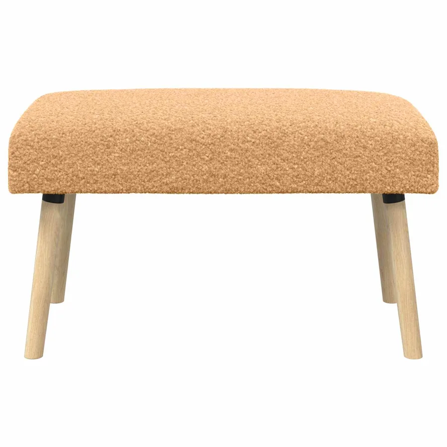 banc Uni Beige 80 x 40 x 46 cm Bouclé - 5