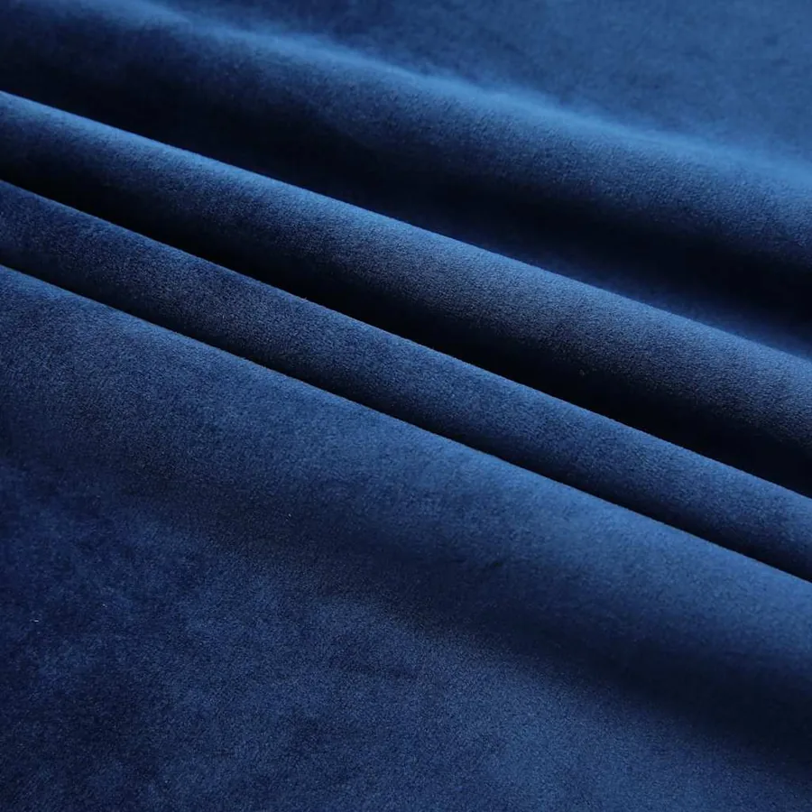 Rideaux occultants et crochet 2pcs Velours Bleu foncé 140x245cm - 3