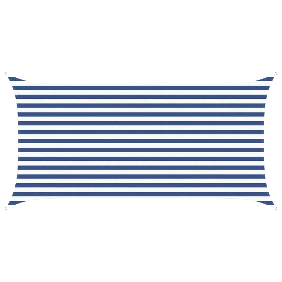 Voile d'ombre Bleu et Blanc 4 x 2 m 100 % polyester Oxford - 2