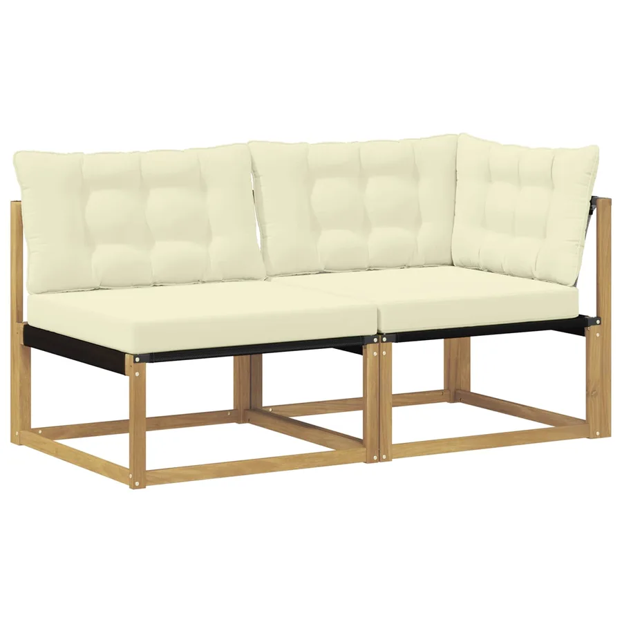 Unité de canapé sectionnel Blanc 162,5 x 83 x 73 cm - 2