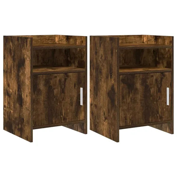 Tables de chevet 2 pcs Chêne fumé 40 x 36 x 60 cm
