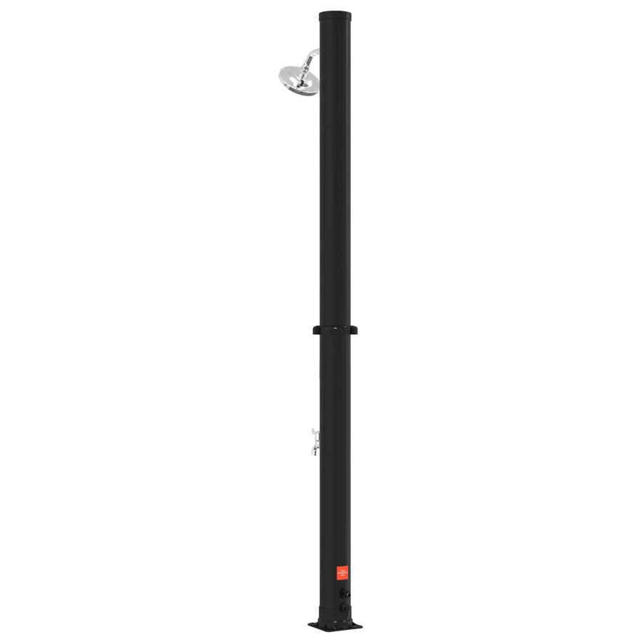 Douche solaire avec pommeau de douche et robinet 20 l Noir - 5