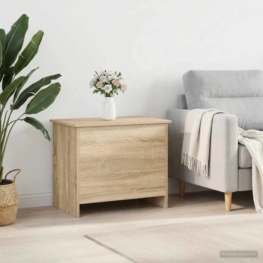 Coffre de rangement avec stockage Chêne Sonoma 60 x 40 x 50 cm