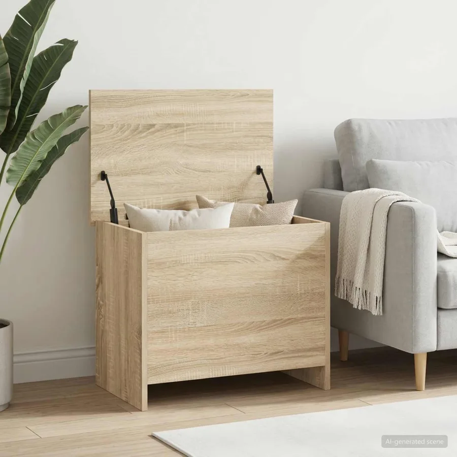 Coffre de rangement avec stockage Chêne Sonoma 60 x 40 x 50 cm - 4
