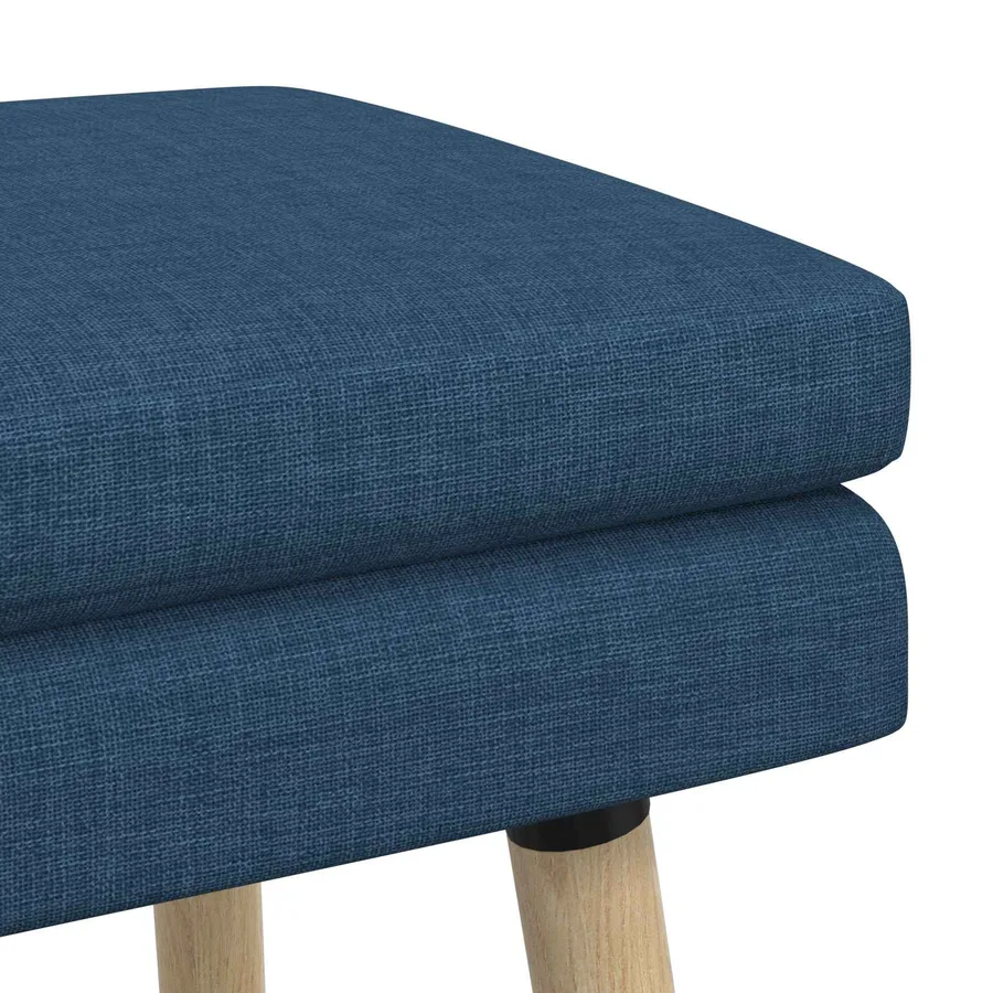 Banc à double couche Bleu 60 x 40 x 46 cm Tissu - 6
