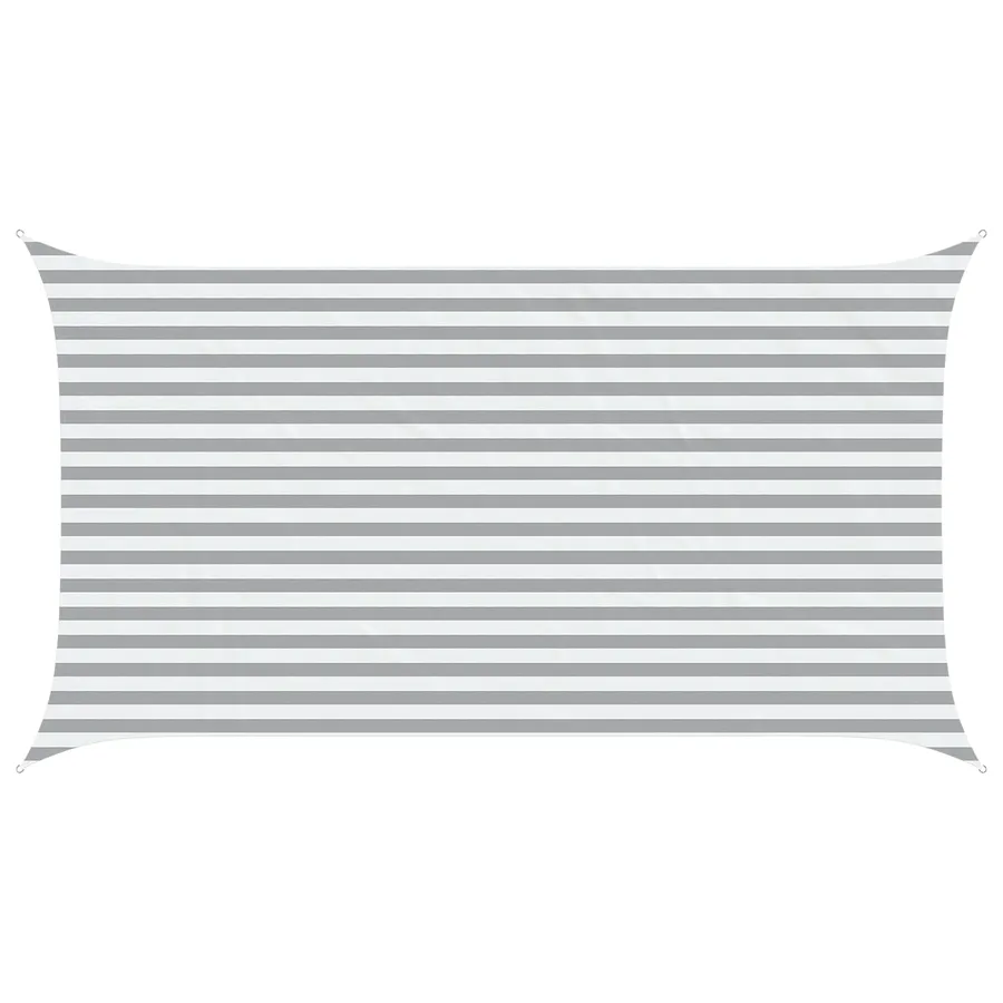 Voile d'ombre Gris clair et blanc 4,5 x 2,5 m - 2