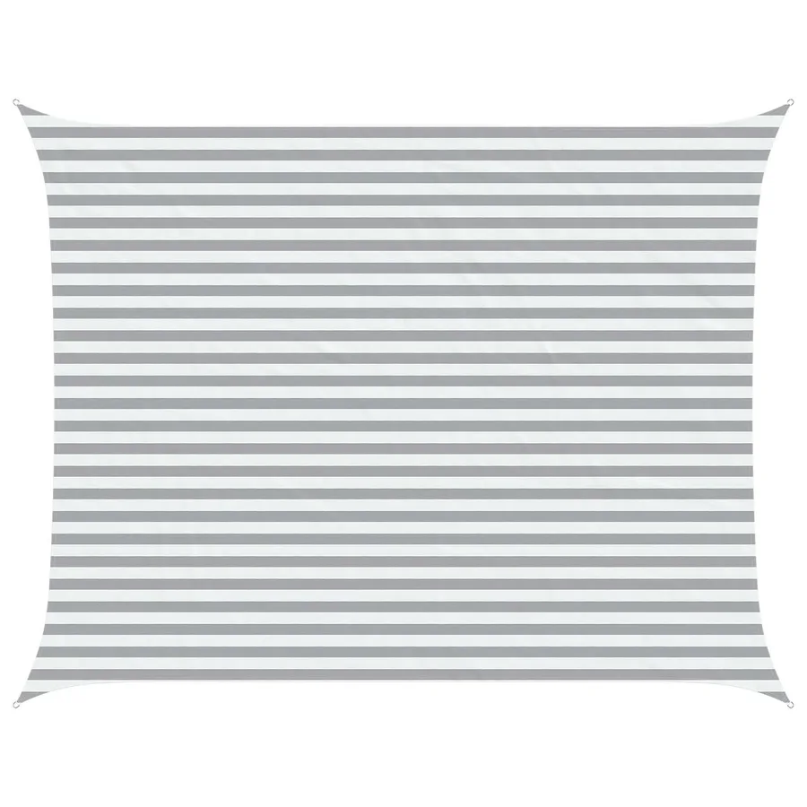 Voile d'ombre Gris clair et blanc 4,5 x 3,5 m - 2