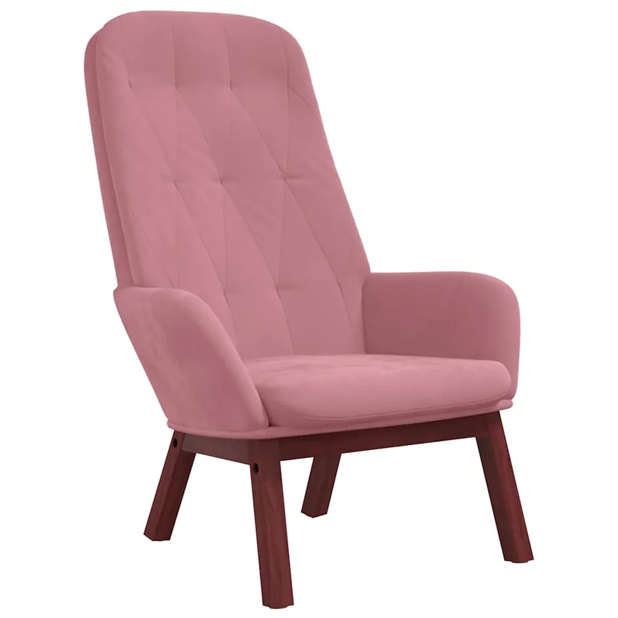 Chaise de relaxation Rose Velours - 2