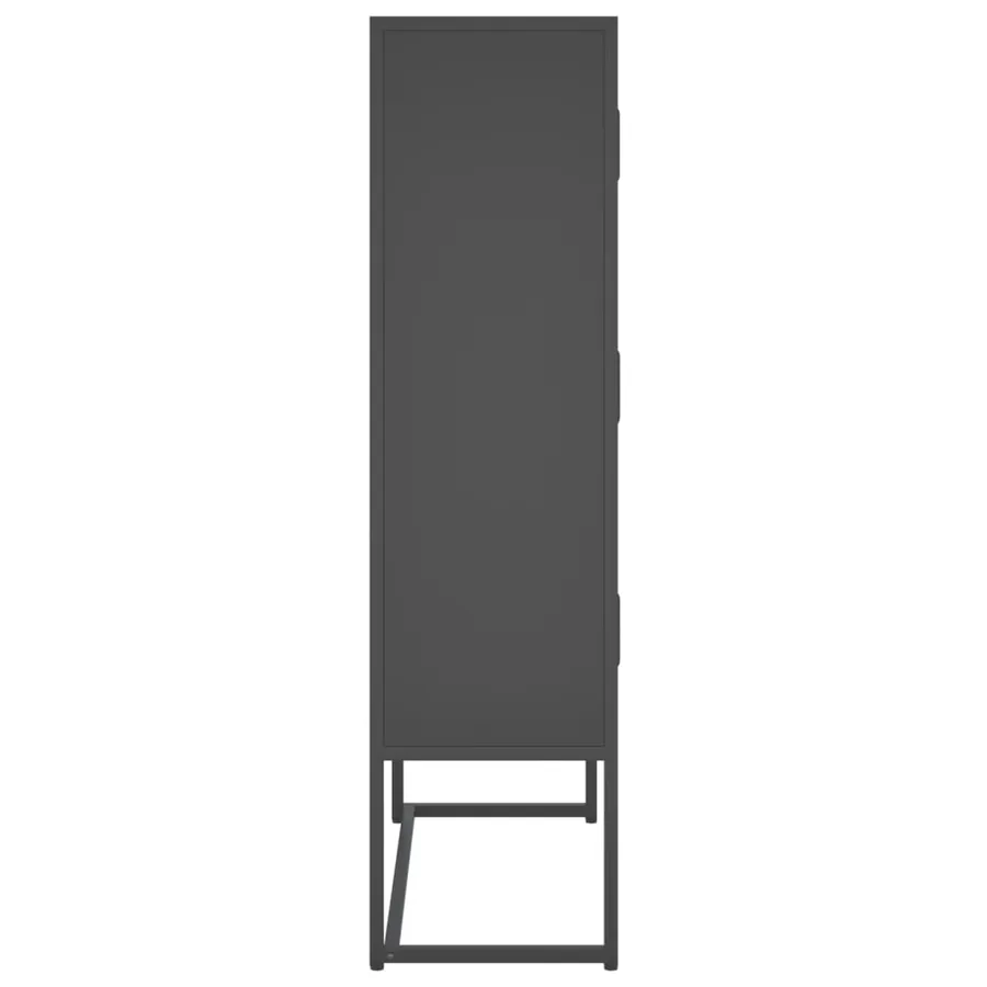 Buffet haut Anthracite 80x35x135 cm Acier - 6