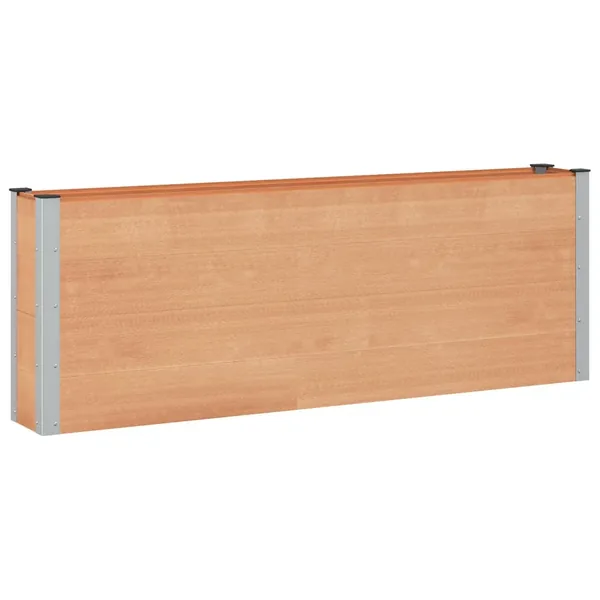 Jardinière surélevée Marron 200 x 30 x 72 cm WPC et Aluminium
