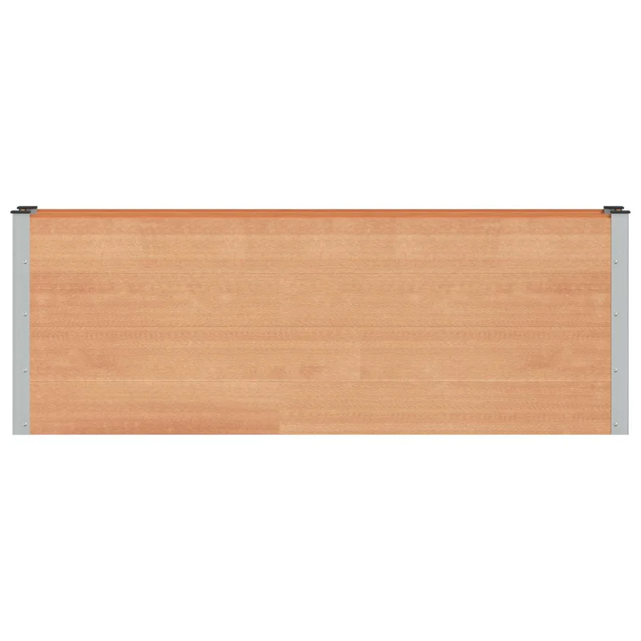 Jardinière surélevée Marron 200 x 30 x 72 cm WPC et Aluminium - 2