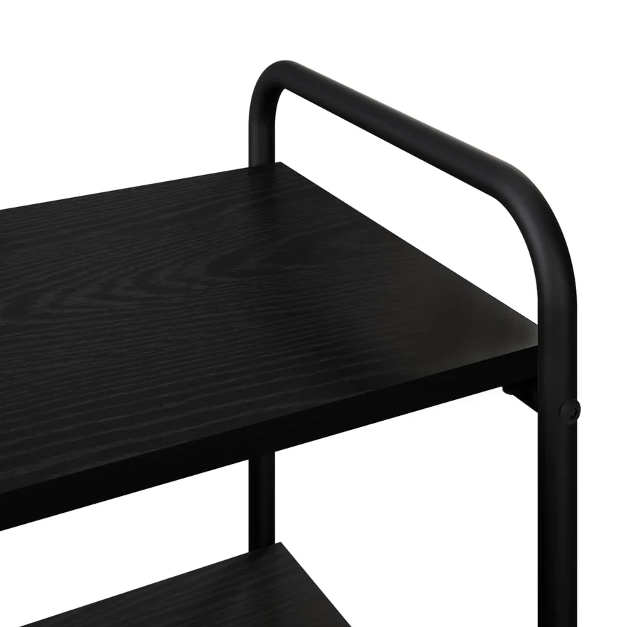 Table console Chêne noir 80 x 35 x 75 cm Bois d'ingénierie - 6