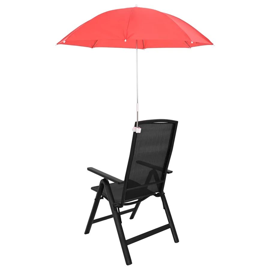 Parapluie avec pince 2 pcs Rouge brique Ø 105 x 86 cm - 4