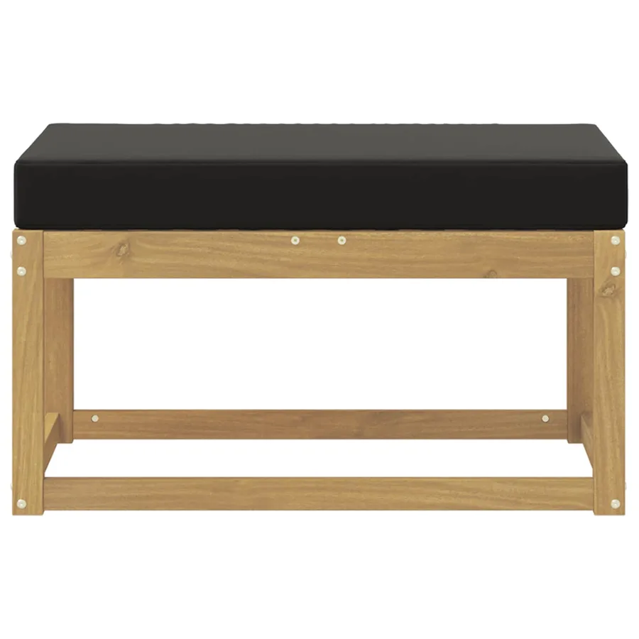 Banc de Jardin Blanc 80 x 43 x 45 cm Bois d'Acacia Massif - 3