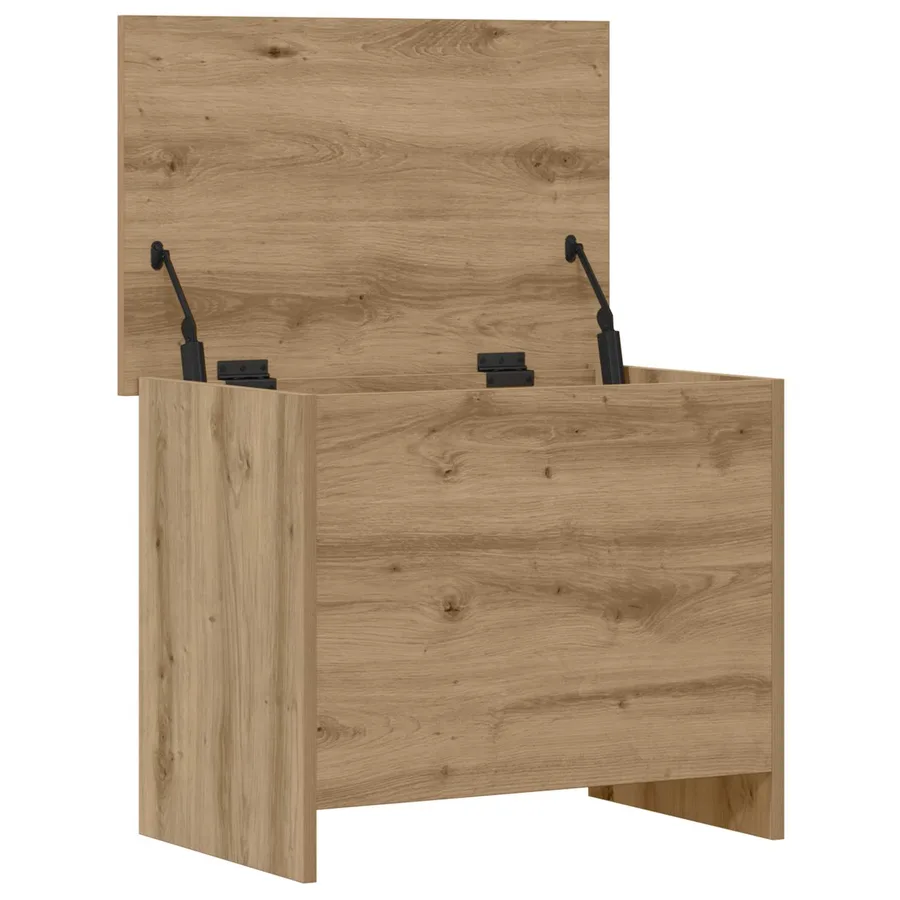 Coffre de rangement Chêne artisanal 60 x 40 x 50 cm - 5