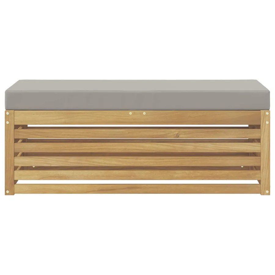 Banc de Jardin Blanc 115 x 43 x 45 cm Bois d'Acacia Massif - 3