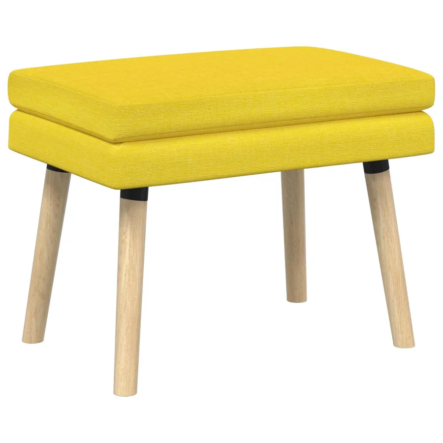 Banc à double couche Jaune clair 60 x 40 x 46 cm Tissu - 2