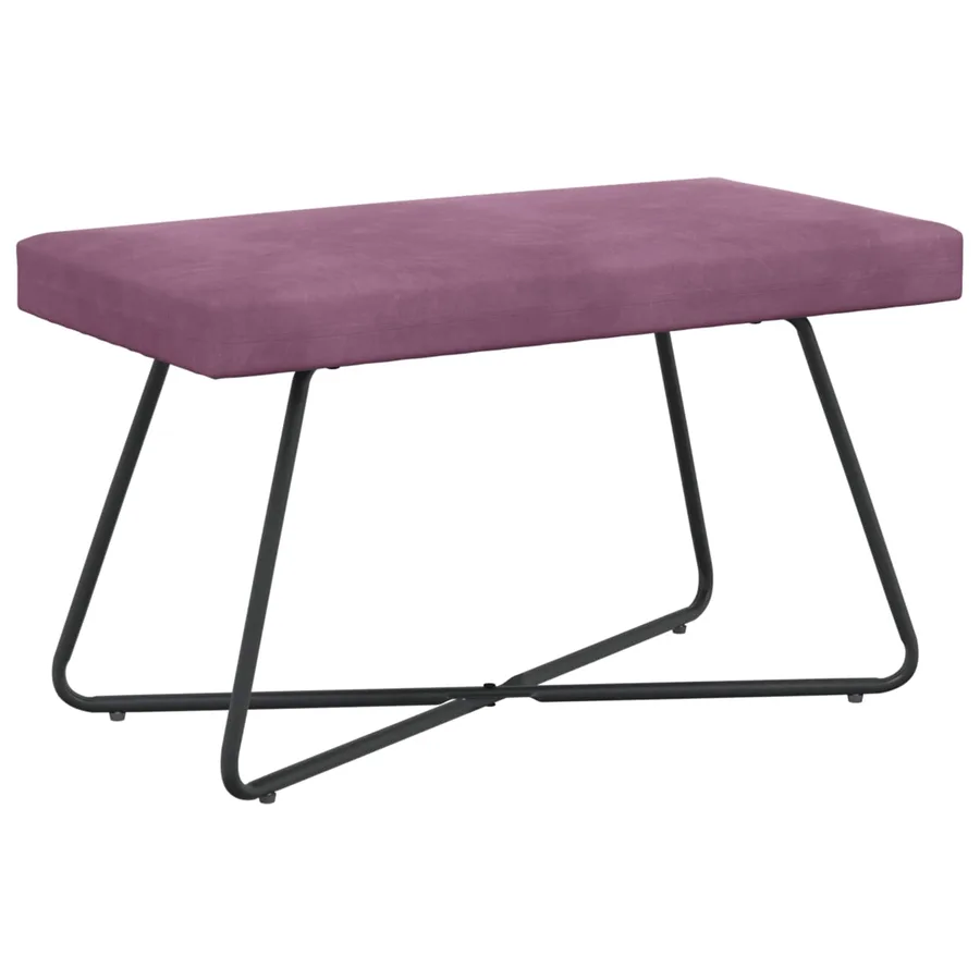 banc Pourpre 80 x 40 x 45 cm Velours - 2
