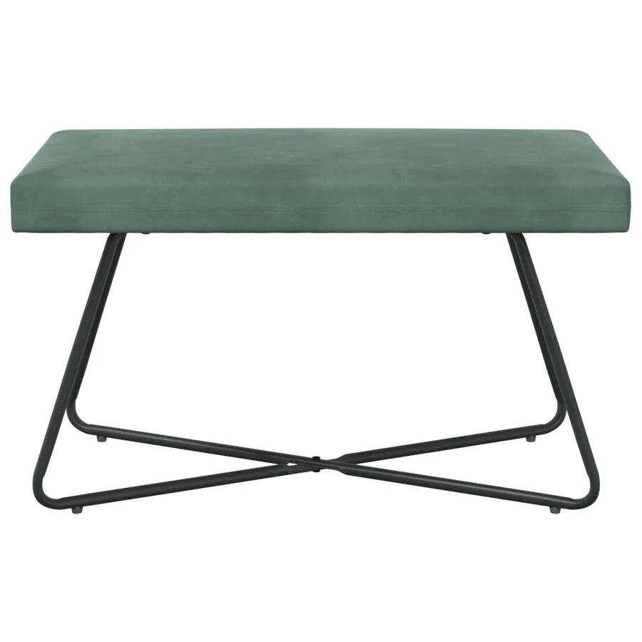 banc Vert Mer 80 x 40 x 45 cm Velours - 5