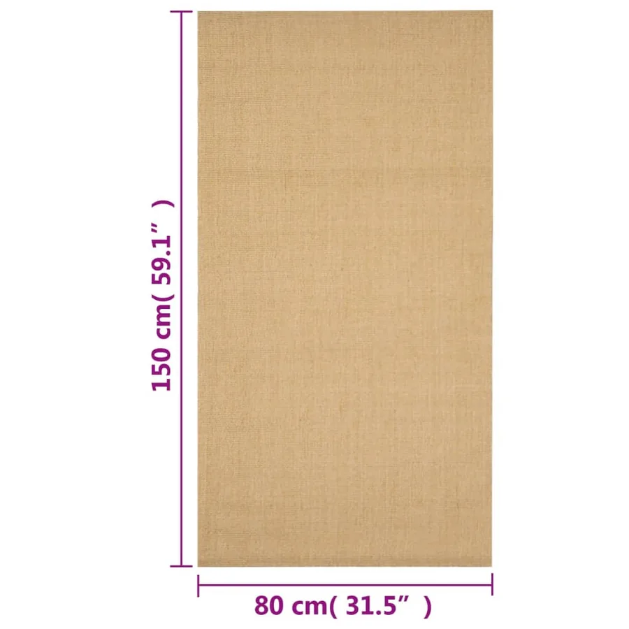 Tapis Sisal naturel 80x150 cm - 7