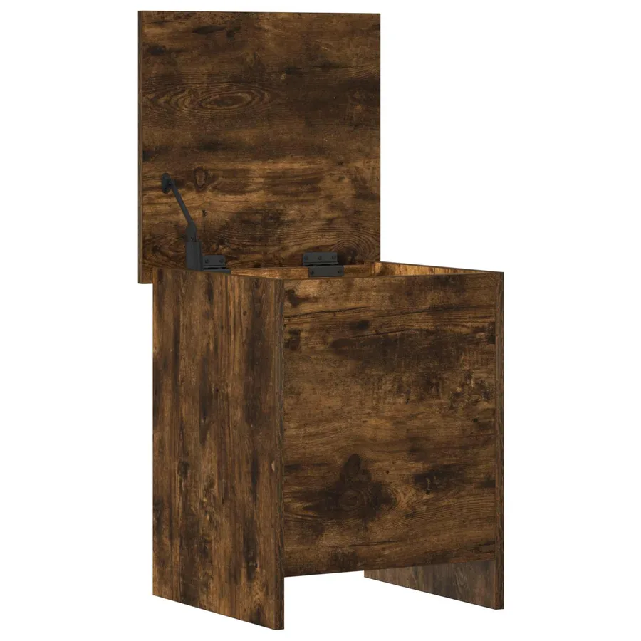 Coffre de rangement avec stockage Chêne fumé 40 x 40 x 50 cm - 5