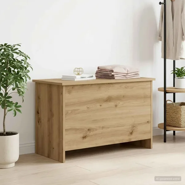 Coffre de rangement Chêne artisanal 80 x 40 x 50 cm