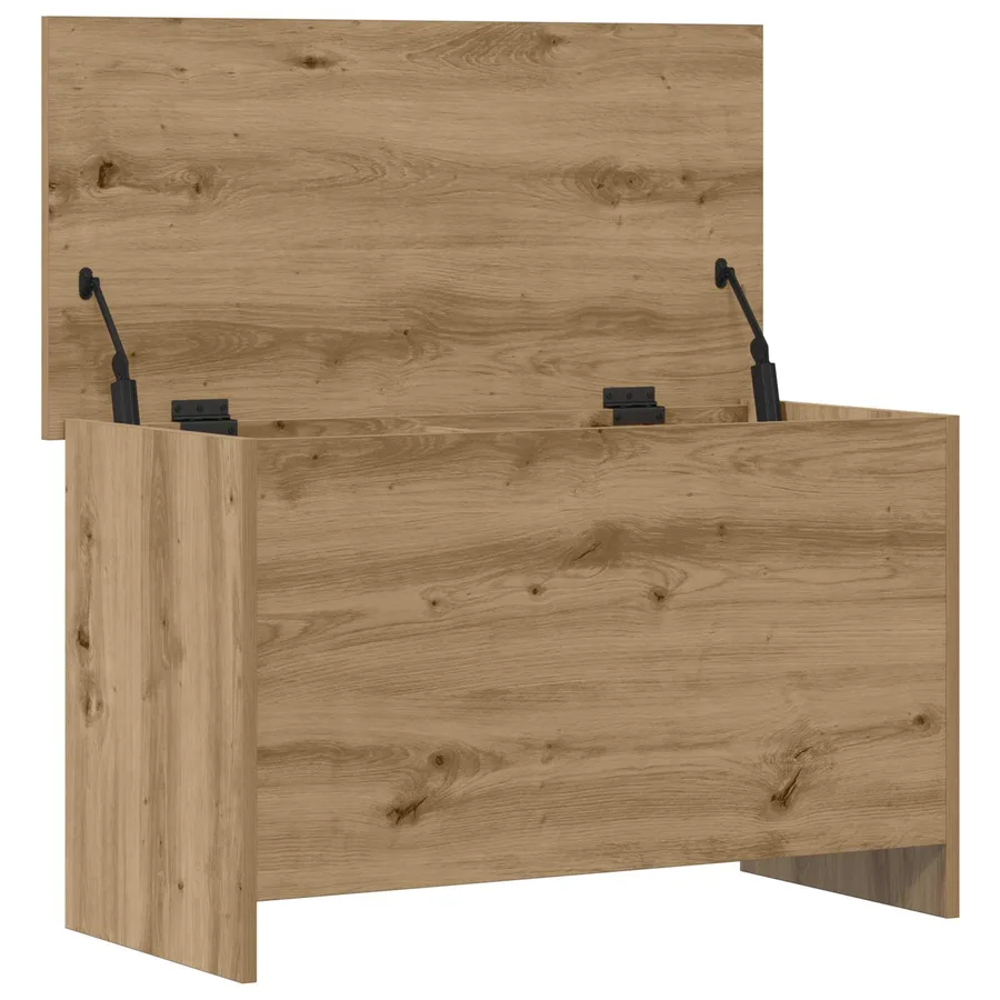 Coffre de rangement Chêne artisanal 80 x 40 x 50 cm - 5