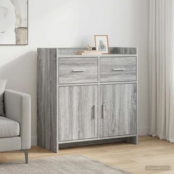 Buffet Sonoma gris 75 x 36 x 80 cm Bois d'ingénierie