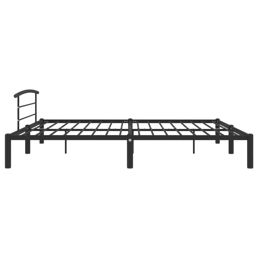 Cadre de lit sans matelas noir métal 180x200 cm - 4