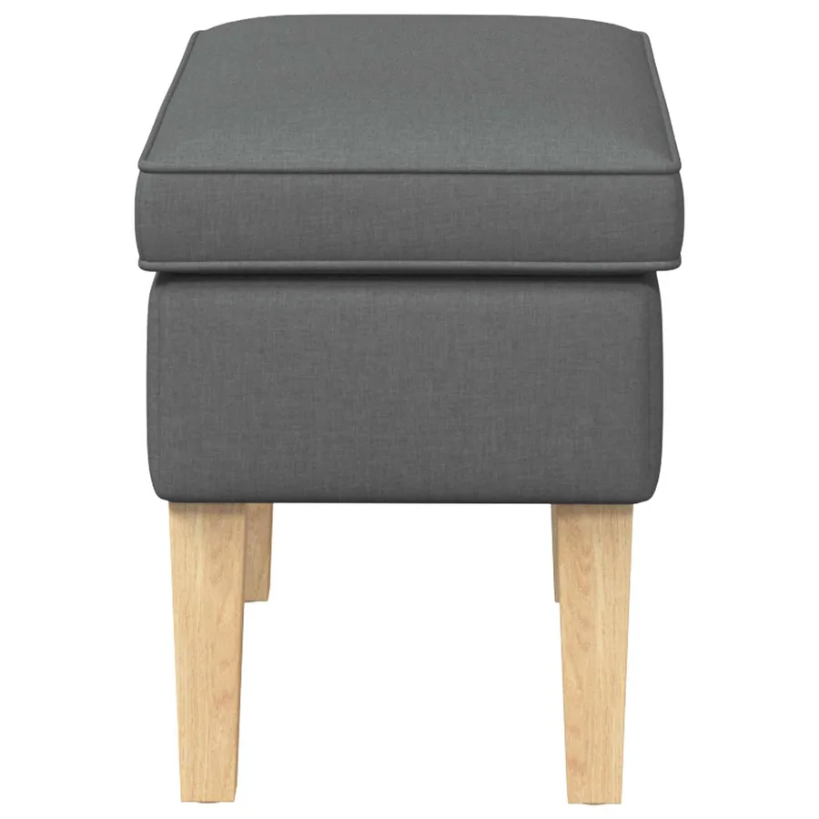 Pouf Gris foncé 55 x 35 x 41 cm Tissu - 4