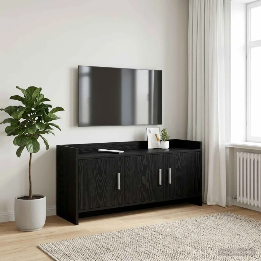 Meuble TV 102 x 33 x 47 cm Chêne noir Bois d'ingénierie
