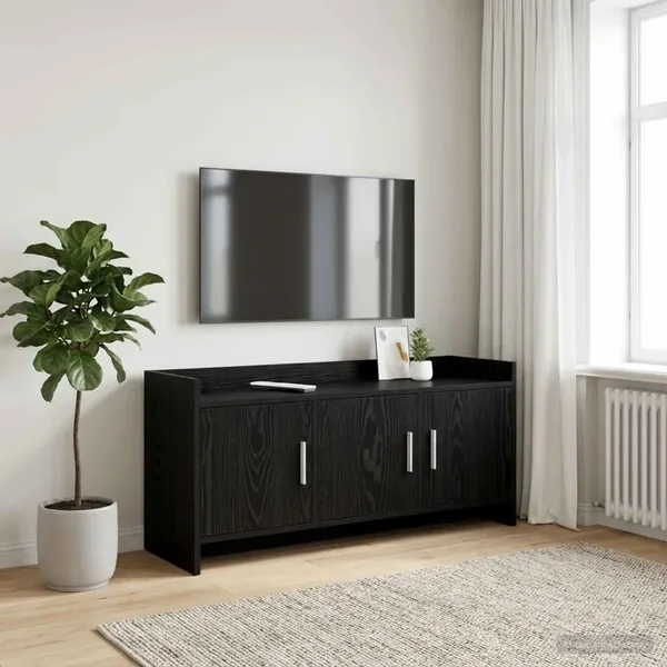 Meuble TV 102 x 33 x 47 cm Chêne noir Bois d'ingénierie