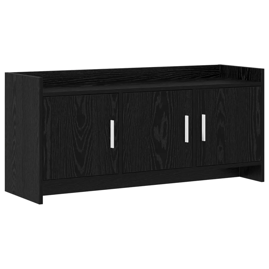 Meuble TV 102 x 33 x 47 cm Chêne noir Bois d'ingénierie - 2