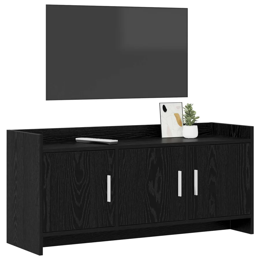 Meuble TV 102 x 33 x 47 cm Chêne noir Bois d'ingénierie - 3