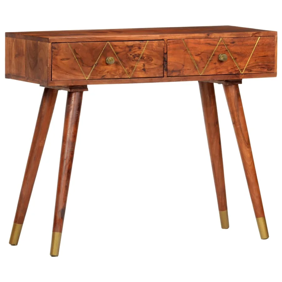 Table console 90x35x76 cm Bois d'acacia massif - 12