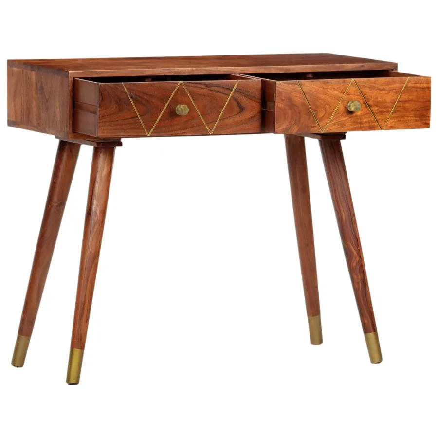 Table console 90x35x76 cm Bois d'acacia massif - 2