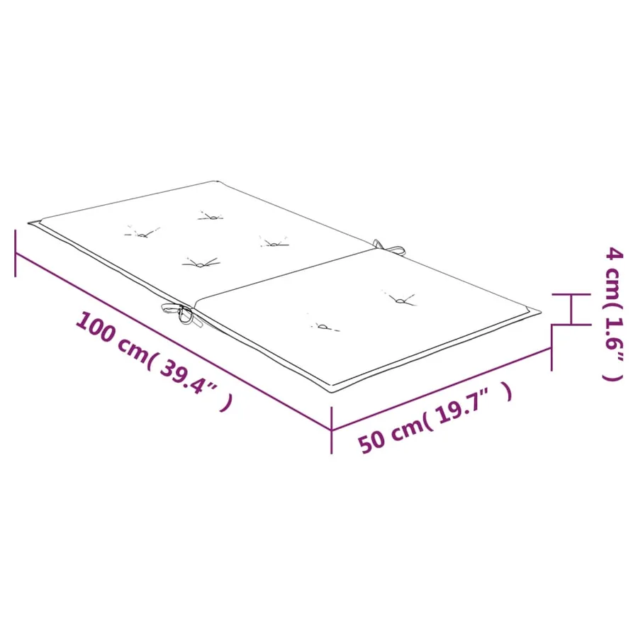 Coussins de chaise à dossier bas lot de 6 multicolore tissu - 10